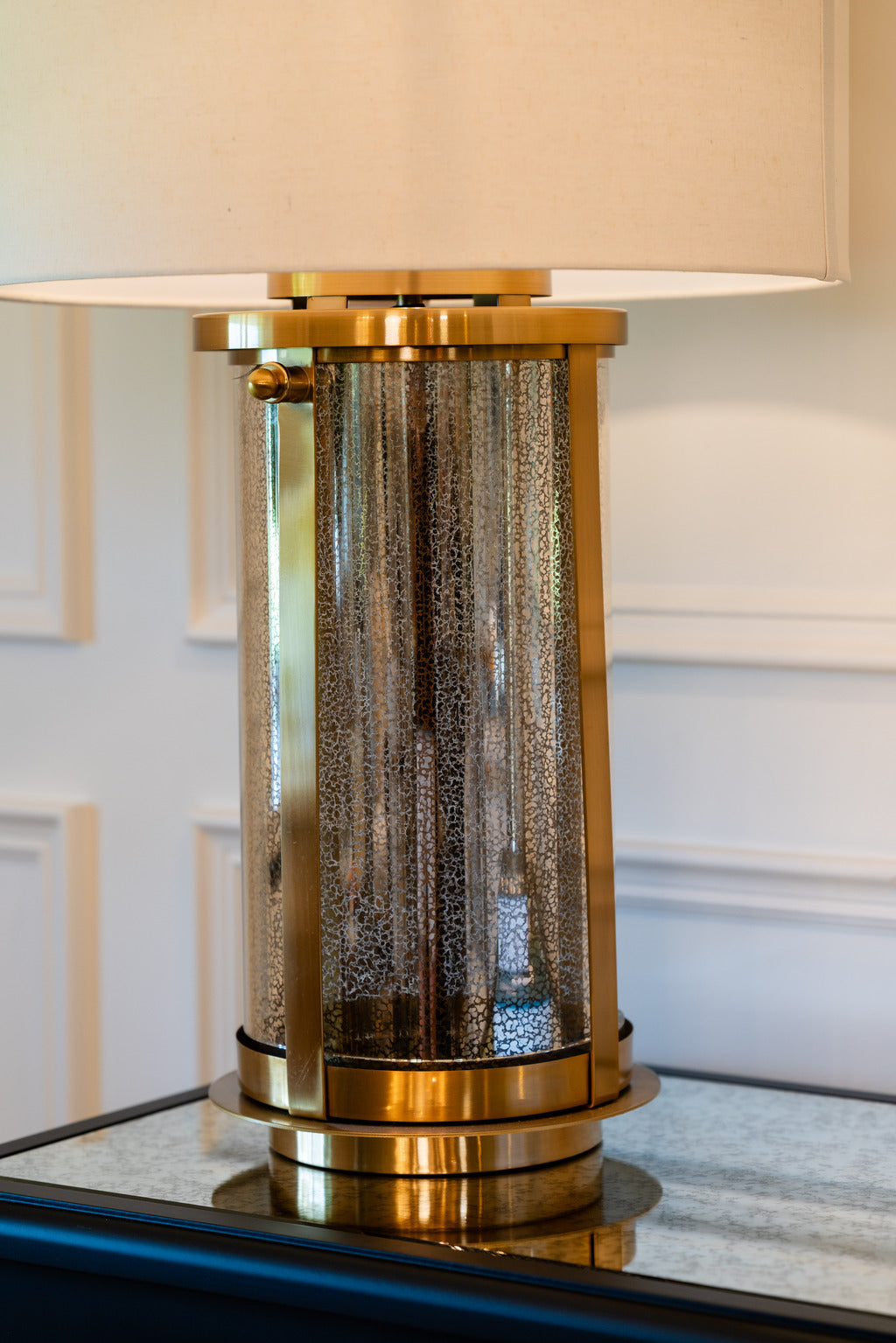 Gold mercury glass fashion table lamp